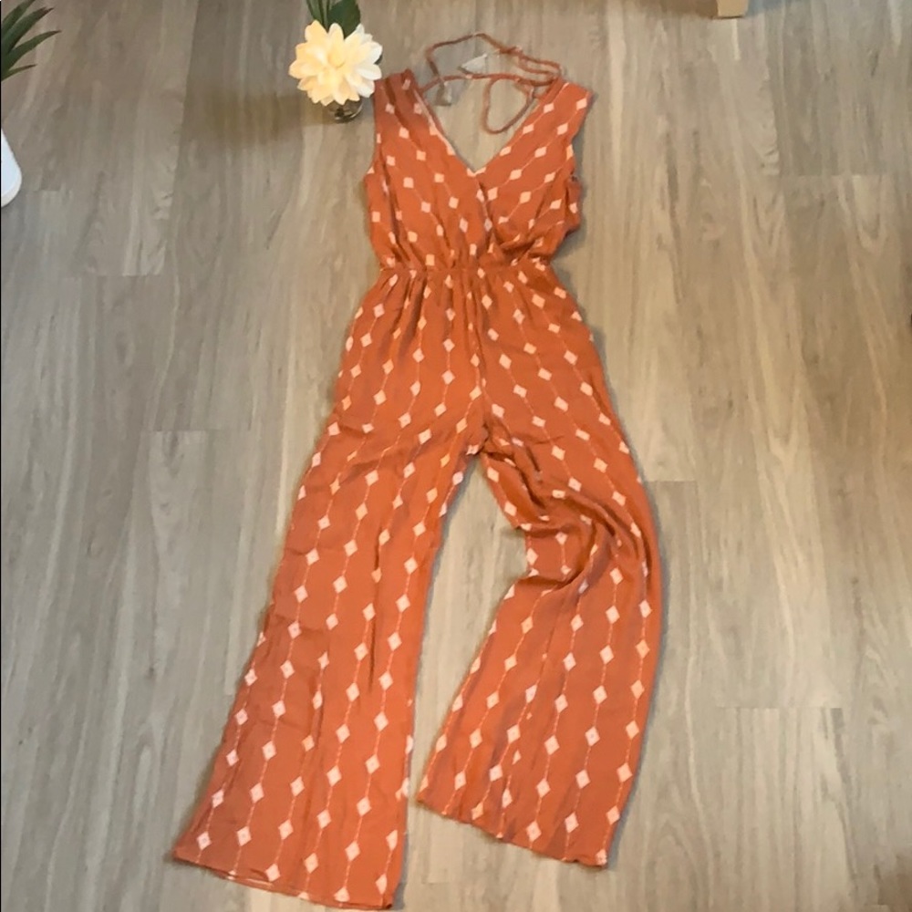 By Together V-Neck Tassel Jumpsuit - Small